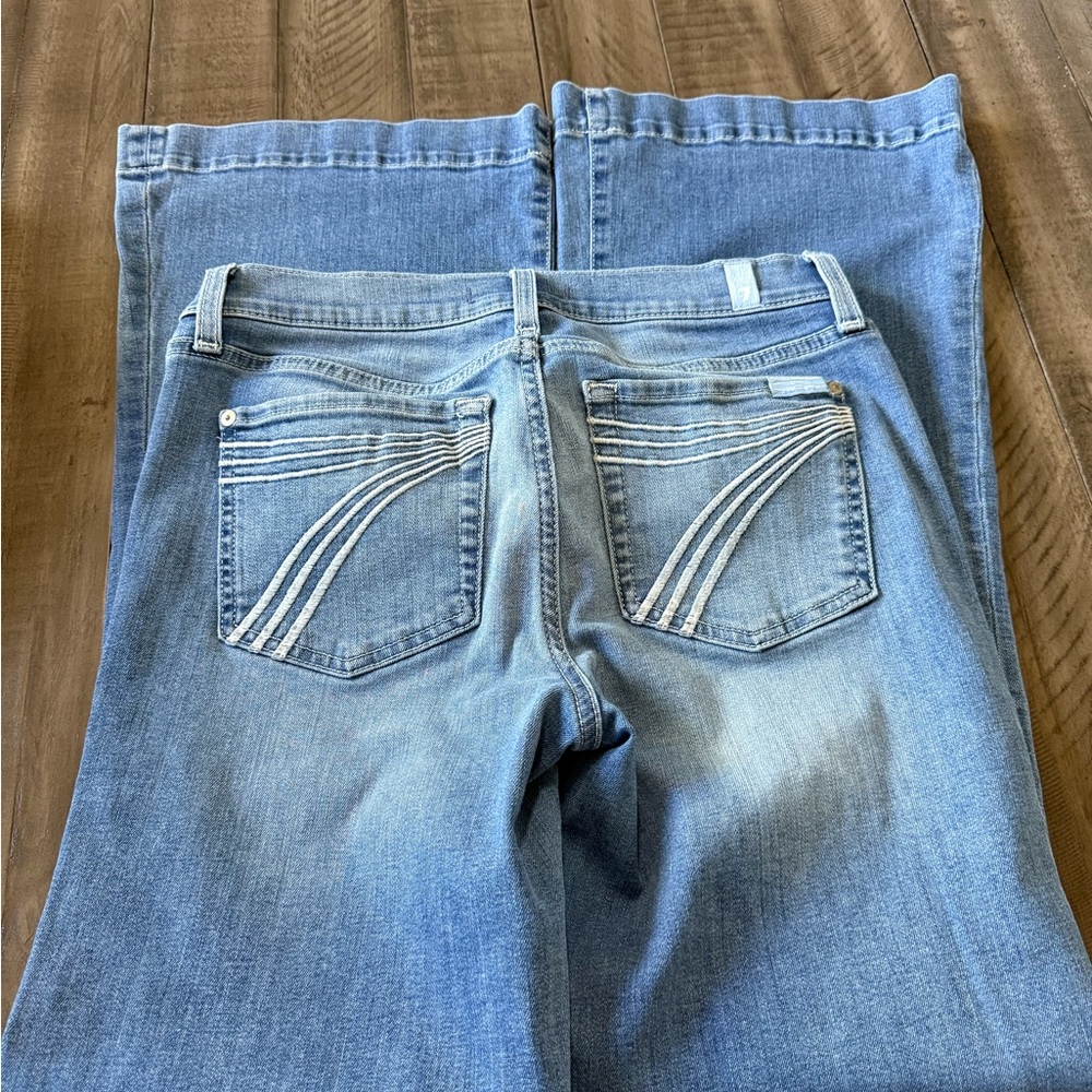 7 for all mankind light wash dojo jeans